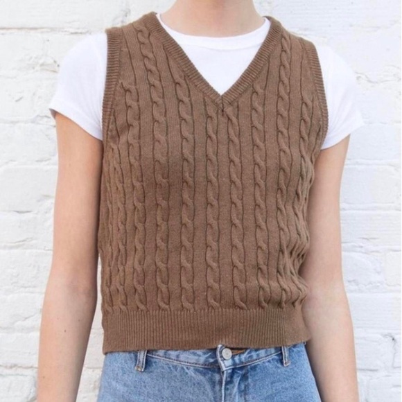 Brandy Melville Tops - Brandy Melville Brown Sweater Vest